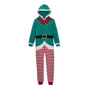 New Kids 4/5 Unisex Boys Girls Matching Elf One Piece Pajamas Outfit‎ Christmas